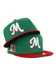 New Era Mexico Serie Del Caribe M Green Red 2 Tone 9Fifty Snapback