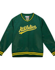 Mitchell & Ness Oakland Athletics Sideline Pullover Satin Jacket
