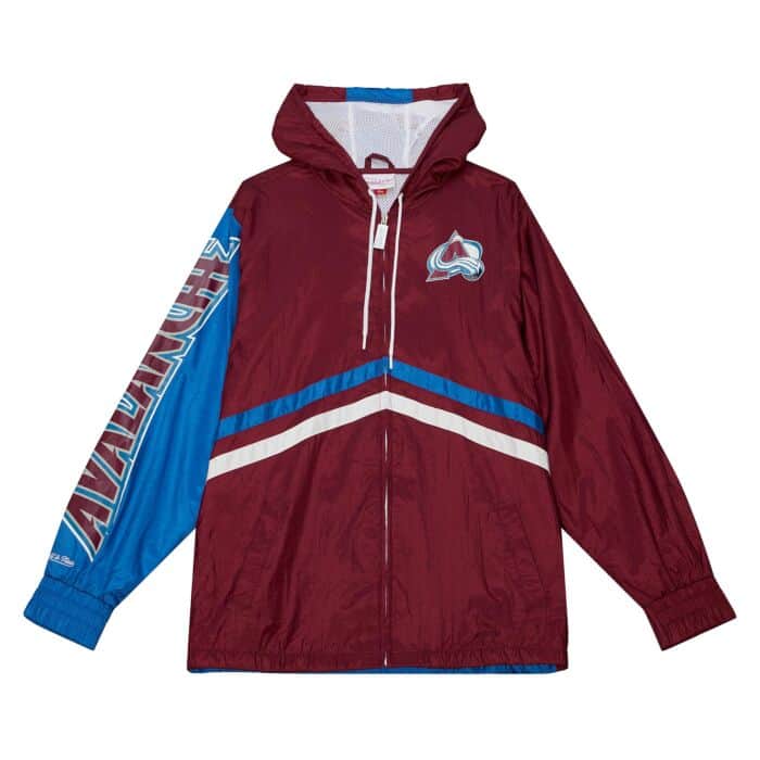Mitchell & Ness Colorado Avalanche Undeniable Full Zip NHL Windbreaker Hood