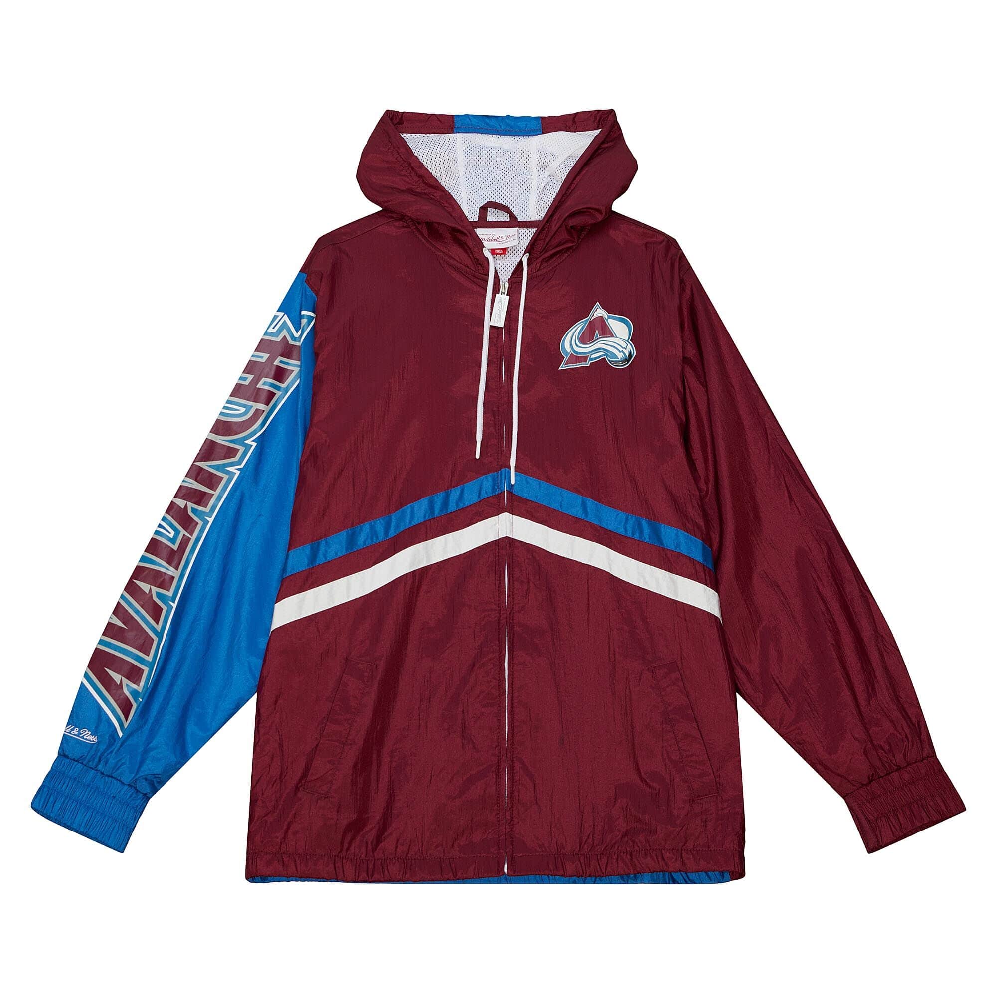 Mitchell & Ness Colorado Avalanche Undeniable Full Zip NHL Windbreaker Hood
