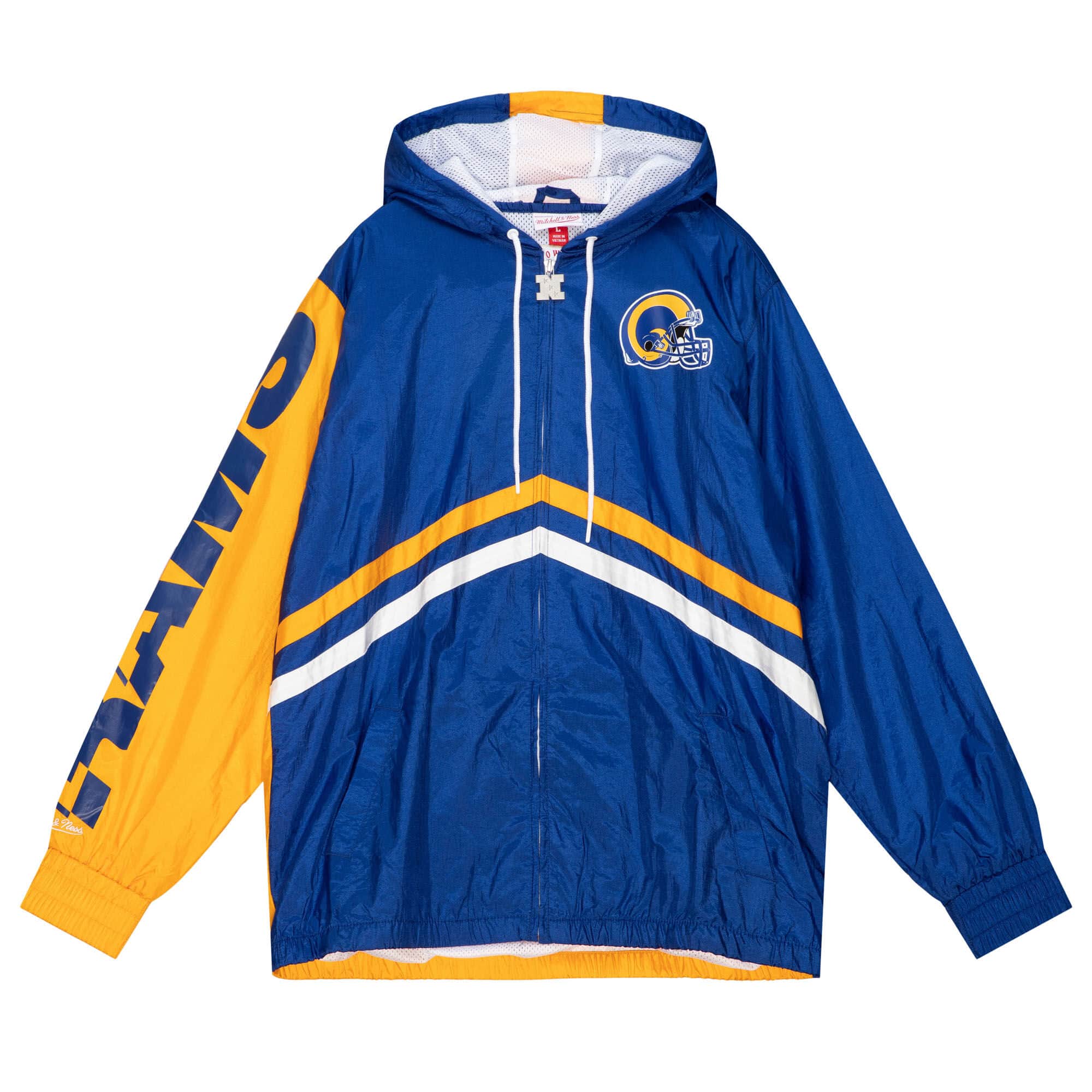 Mitchell & Ness Los Angeles Rams Undeniable Full Zip NFL Windbreaker Hood