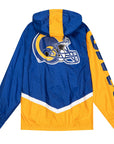 Mitchell & Ness Los Angeles Rams Undeniable Full Zip NFL Windbreaker Hood