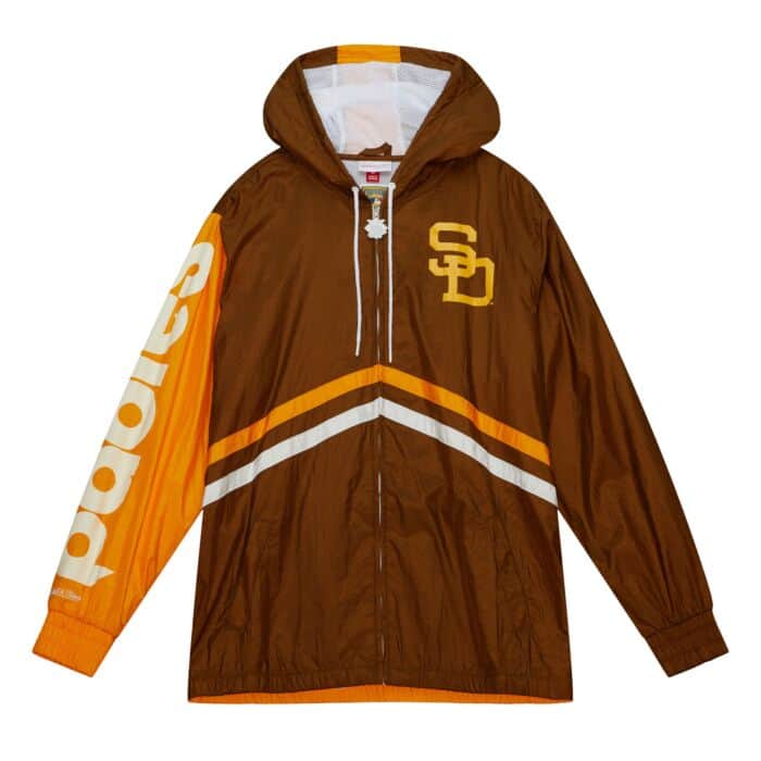 Mitchell & Ness San Diego Padres Undeniable Full Zip MLB Windbreaker Hood