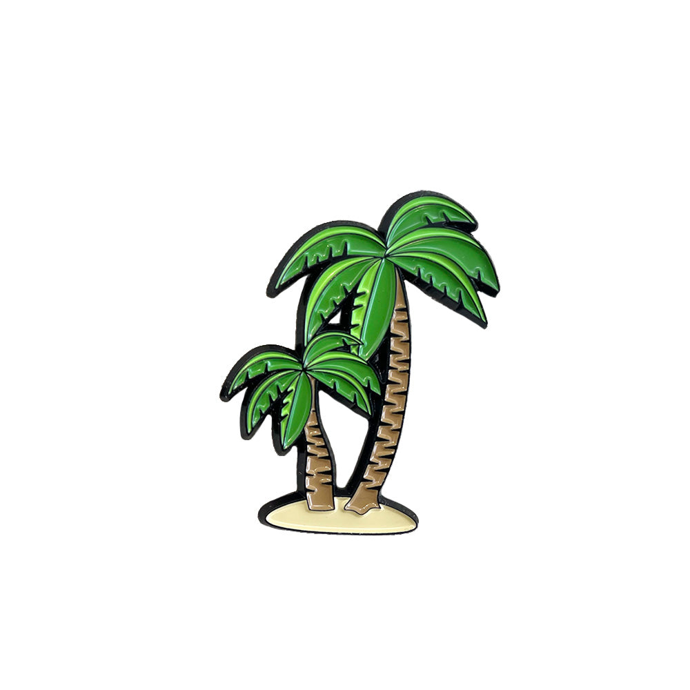 pin the coconut on the palm tree CrownMinded Twin Palms Cap Pin – CROWN MINDED