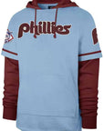 Phillies Cooperstown Trifecta '47 Brand Shortstop Carolina Blue Pullover Hood