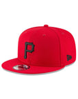 Pittsburgh Pirates Scarlet Red On Black 9Fifty Snapback