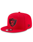 Las Vegas Raiders Scarlet Red On Black 9Fifty Snapback