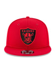 Las Vegas Raiders Scarlet Red On Black 9Fifty Snapback