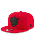 Las Vegas Raiders Scarlet Red On Black 9Fifty Snapback