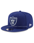Las Vegas Raiders Royal Blue on White 9Fifty Snapback