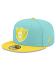 Las Vegas Raiders Mint Lemon 2 Tone 59Fifty Fitted