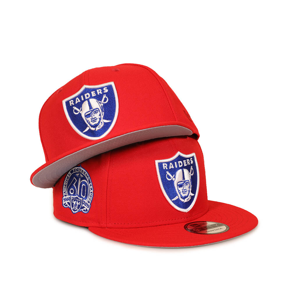 Las Vegas Raiders Red on Blue 60th Anniversary SP 9Fifty Snapback