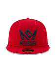 CrownMinded Scarlet Red on Black 59Fifty Fitted