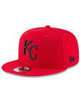 Kansas City Royals Scarlet Red On Black 9Fifty Snapback