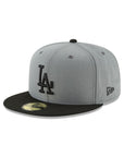 Los Angeles Dodgers MLB Storm Gray Black 59Fifty Fitted Hat