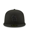 St. Louis Cardinals Black on Black MLB 59Fifty Fitted Cap