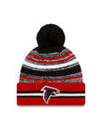 Atlanta Falcons New Era 2021 NFL Sideline Sport Official Pom Knit Beanie