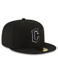 Cleveland Guardians MLB Basic Black on White 59Fifty Fitted Hat