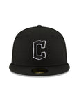 Cleveland Guardians MLB Basic Black on White 59Fifty Fitted Hat