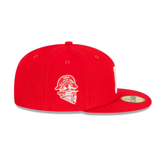 Pittsburgh Pirates Scarlet Red White ASG Side Patch 59Fifty Fitted