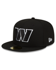 Washington Commanders NFL Black on White 59Fifty Fitted