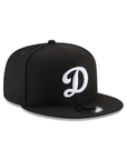 Los Angeles Dodgers D Black on White 9Fifty Snapback