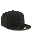 Cleveland Guardians MLB Basic Black on Black 59Fifty Fitted Hat