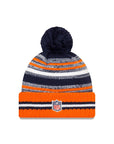 Denver Broncos New Era 2021 NFL Sideline Sport Official Pom Knit Beanie