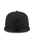 Cleveland Guardians MLB Basic Black on Black 59Fifty Fitted Hat