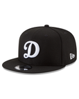 Los Angeles Dodgers D Black on White 9Fifty Snapback