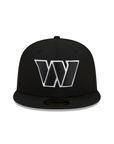Washington Commanders NFL Black on White 59Fifty Fitted