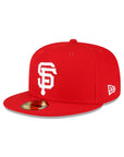 San Francisco Giants Scarlet Red White 2010 WS Side Patch 59Fifty Fitted