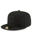 Cleveland Guardians MLB Basic Black on Black 59Fifty Fitted Hat