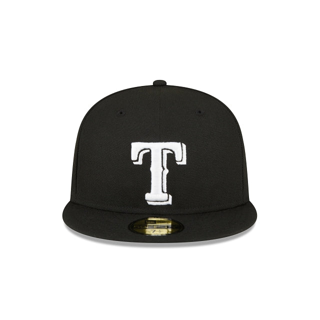 Texas Rangers Black White 1995 All Star Game Side Patch 59Fifty Fitted