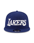 Los Angeles Lakers Royal Blue on White Script 9Fifty Snapback