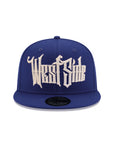 West Side Graffiti Font Royal on White 59Fifty Fitted
