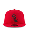 Chicago White Sox Scarlet Red On Black 9Fifty Snapback