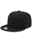 Los Angeles Dodgers MLB Basic Black On Black 59Fifty Fitted Hat