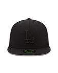 Los Angeles Dodgers MLB Basic Black On Black 59Fifty Fitted Hat