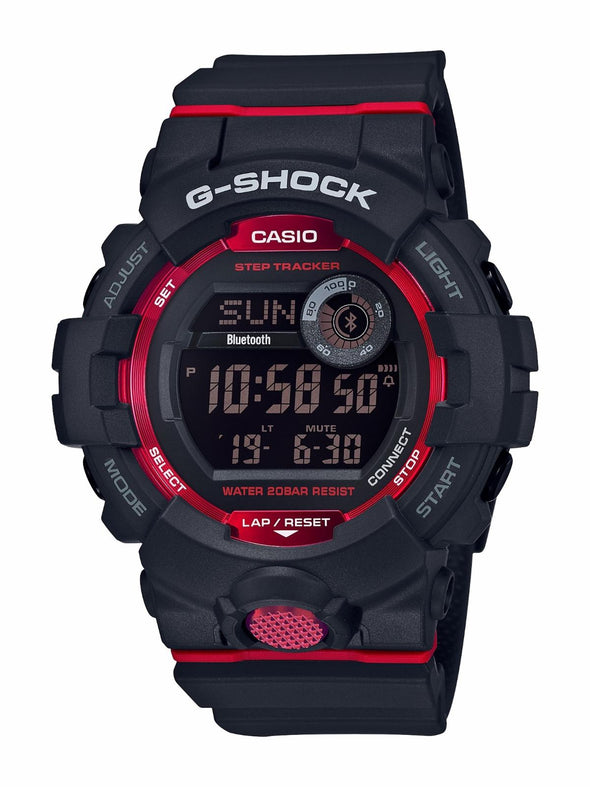 G-Shock Power Trainer Strap with Black and Red Dial Watch