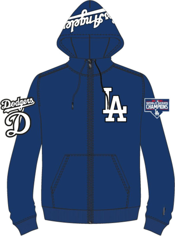 Pro Standard Los Angeles Dodgers Royal Logo Zipper Hoody