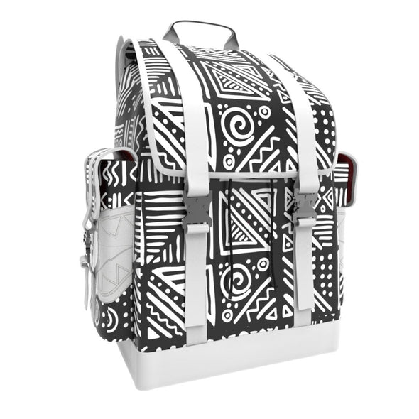 SprayGround Ai Tribal Couture Platinum Monte Carlo Backpack
