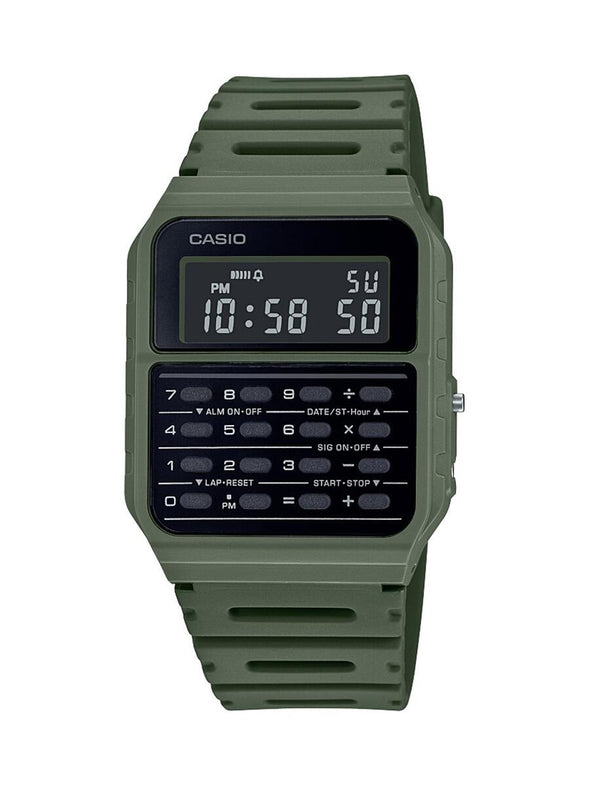 Casio Vintage Calculator Green Watch