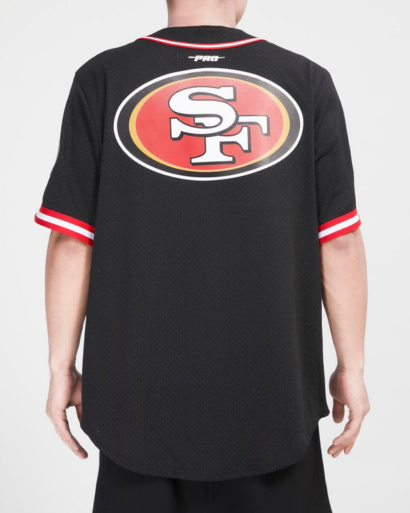 Pro Standard San Francisco 49ers Logo Mesh Black Button Up Jersey