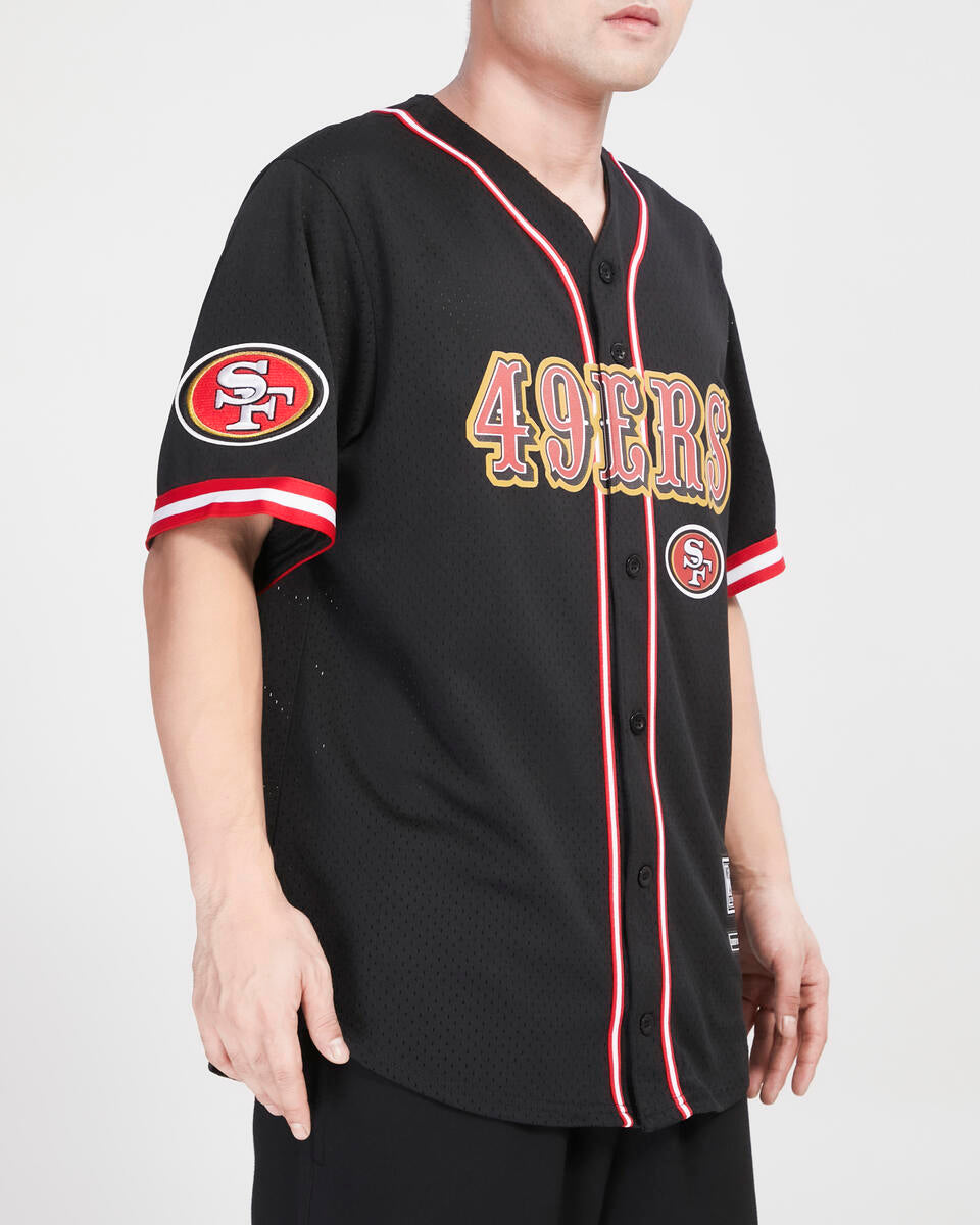 Pro Standard San Francisco 49ers Logo Mesh Black Button Up Jersey
