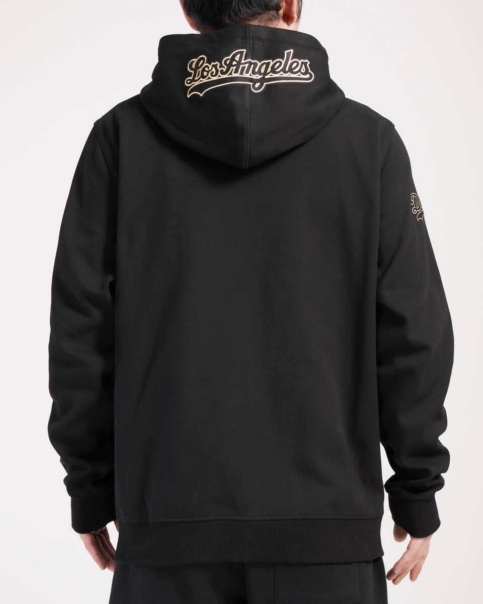 Pro Standard Los Angeles Dodgers Black Gold Zipper Hoody