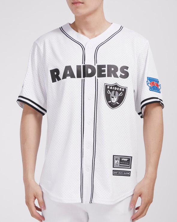 Pro Standard Las Vegas Raiders Logo Mesh White Button Up Jersey