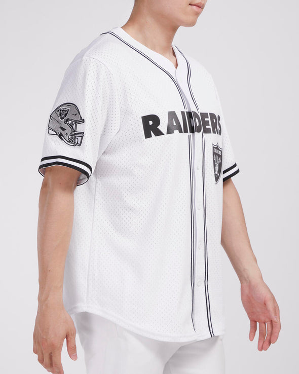 Pro Standard Las Vegas Raiders Logo Mesh White Button Up Jersey