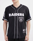 Pro Standard Las Vegas Raiders Logo Mesh Black Button Up Jersey