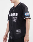 Pro Standard Las Vegas Raiders Logo Mesh Black Button Up Jersey